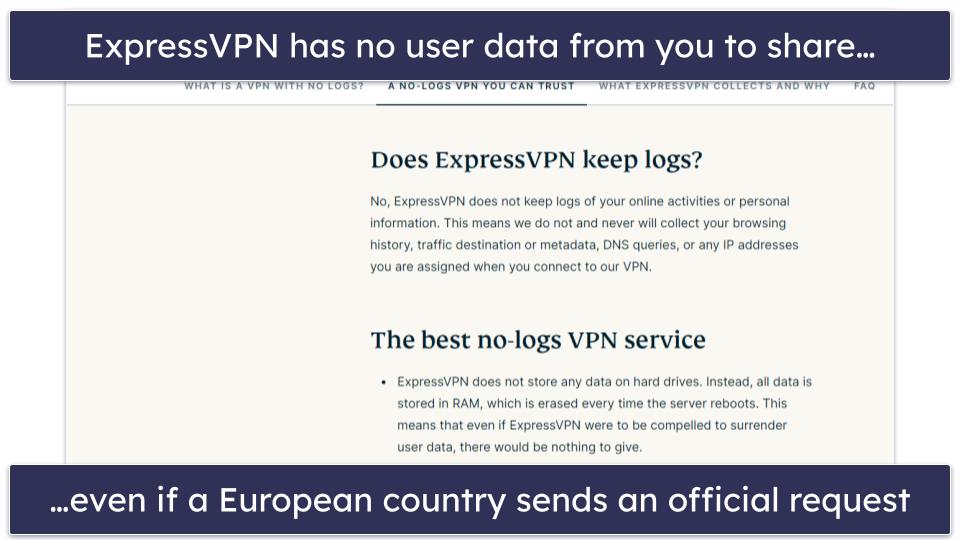 🥇1. ExpressVPN — Best Overall VPN for Europe