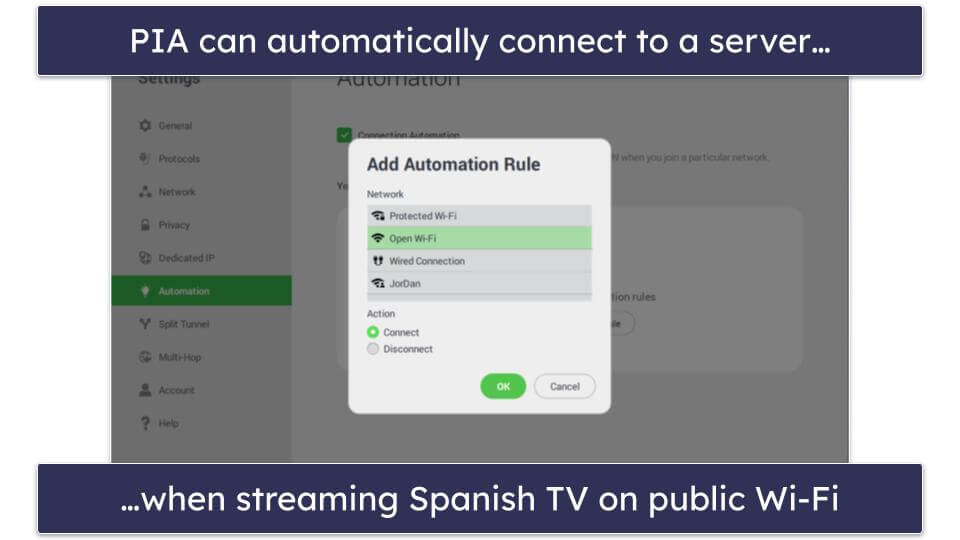 🥈2. Private Internet Access — Customizable VPN for Streaming Spanish TV