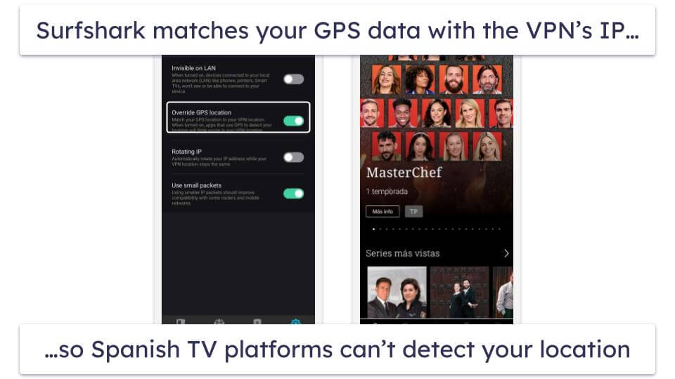 5. Surfshark — Great Extra Features for Streaming Spanish TV