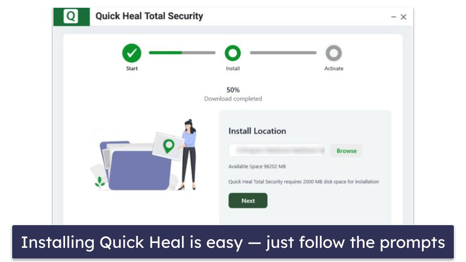 Quick Heal Ease of Use &amp; Setup — Easy to Install, but the User Interface Is Clunky