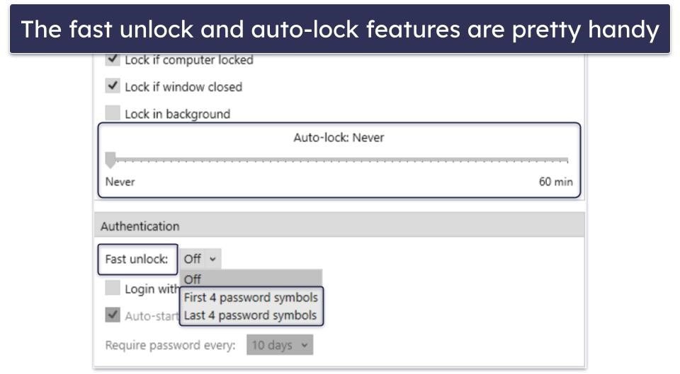 SafeInCloud Security Features