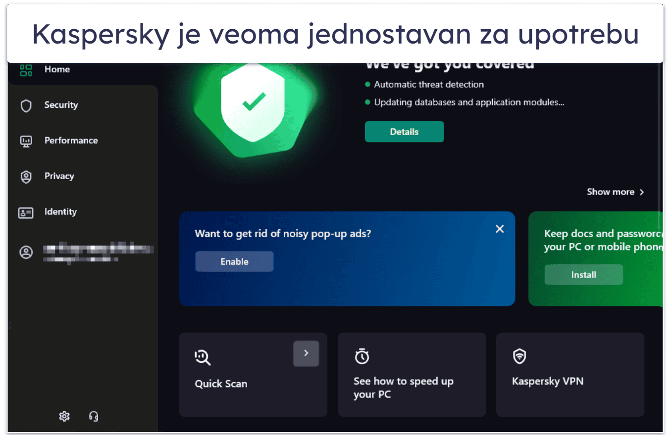 8. Kaspersky Premium — Najednostavniji za korišćenje