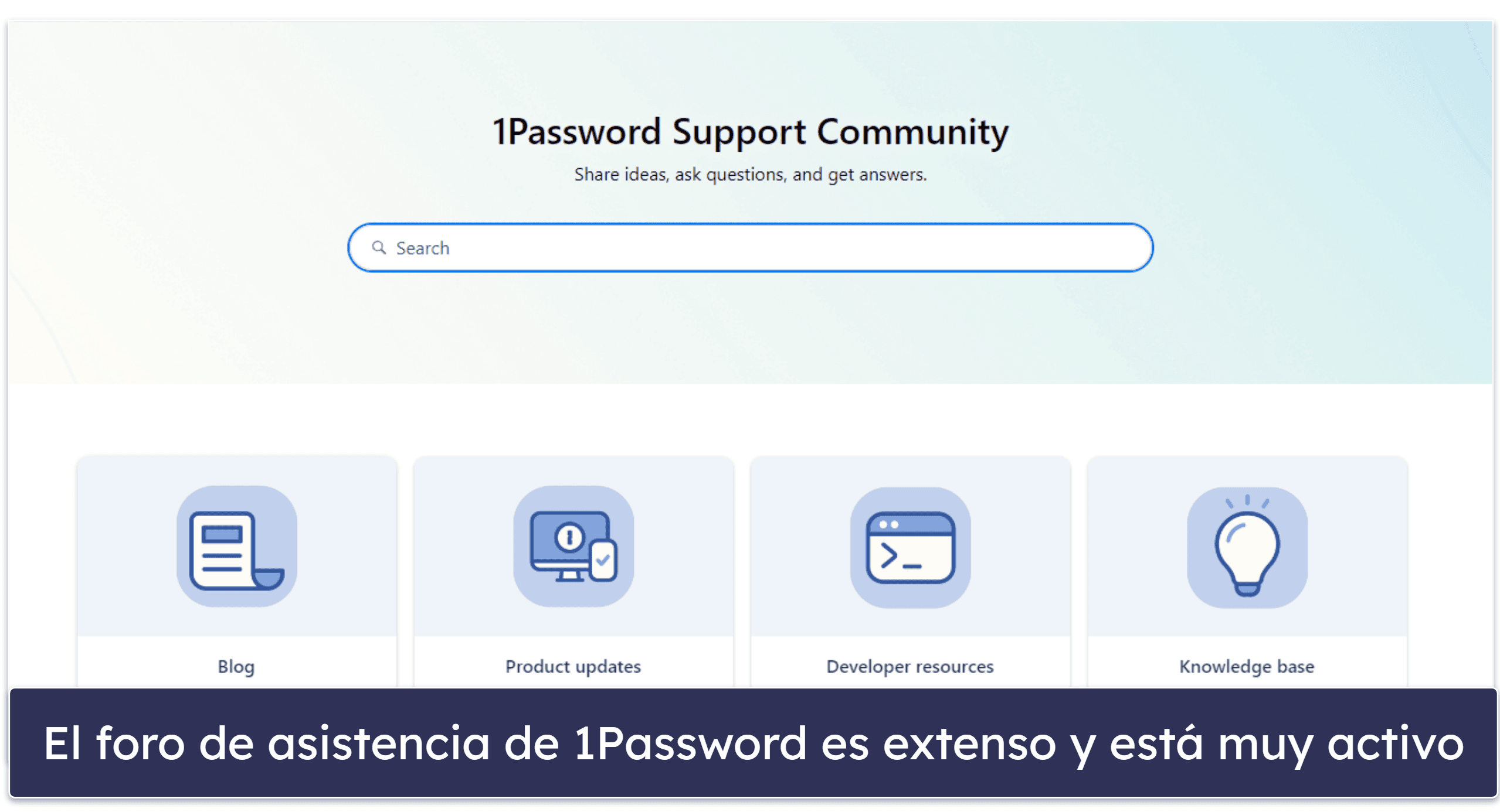 Atención al cliente: la asistencia de 1Password es más ágil