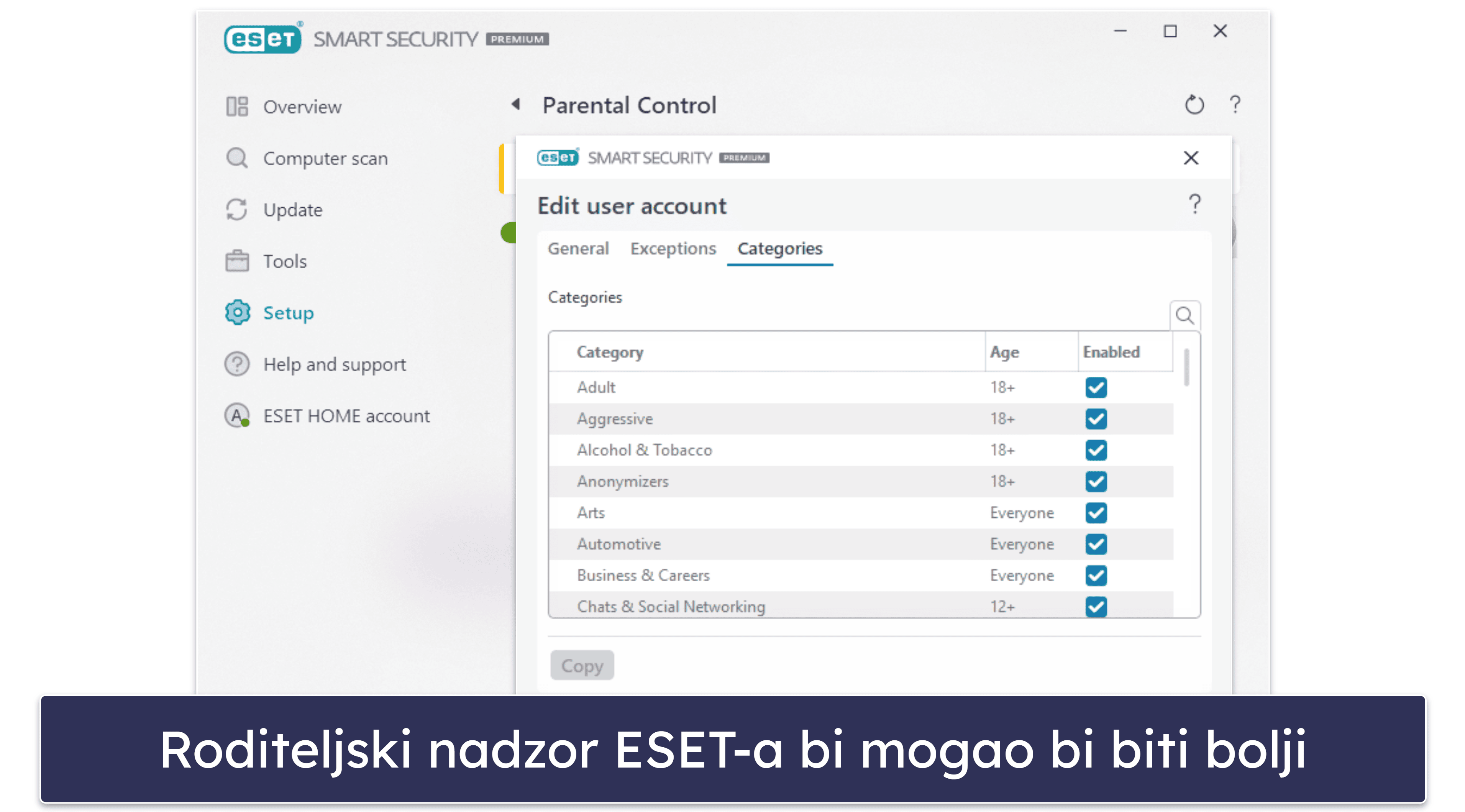 10. ESET HOME Security – dobro skeniranje zlonamjernog softvera i napredna dijagnostika