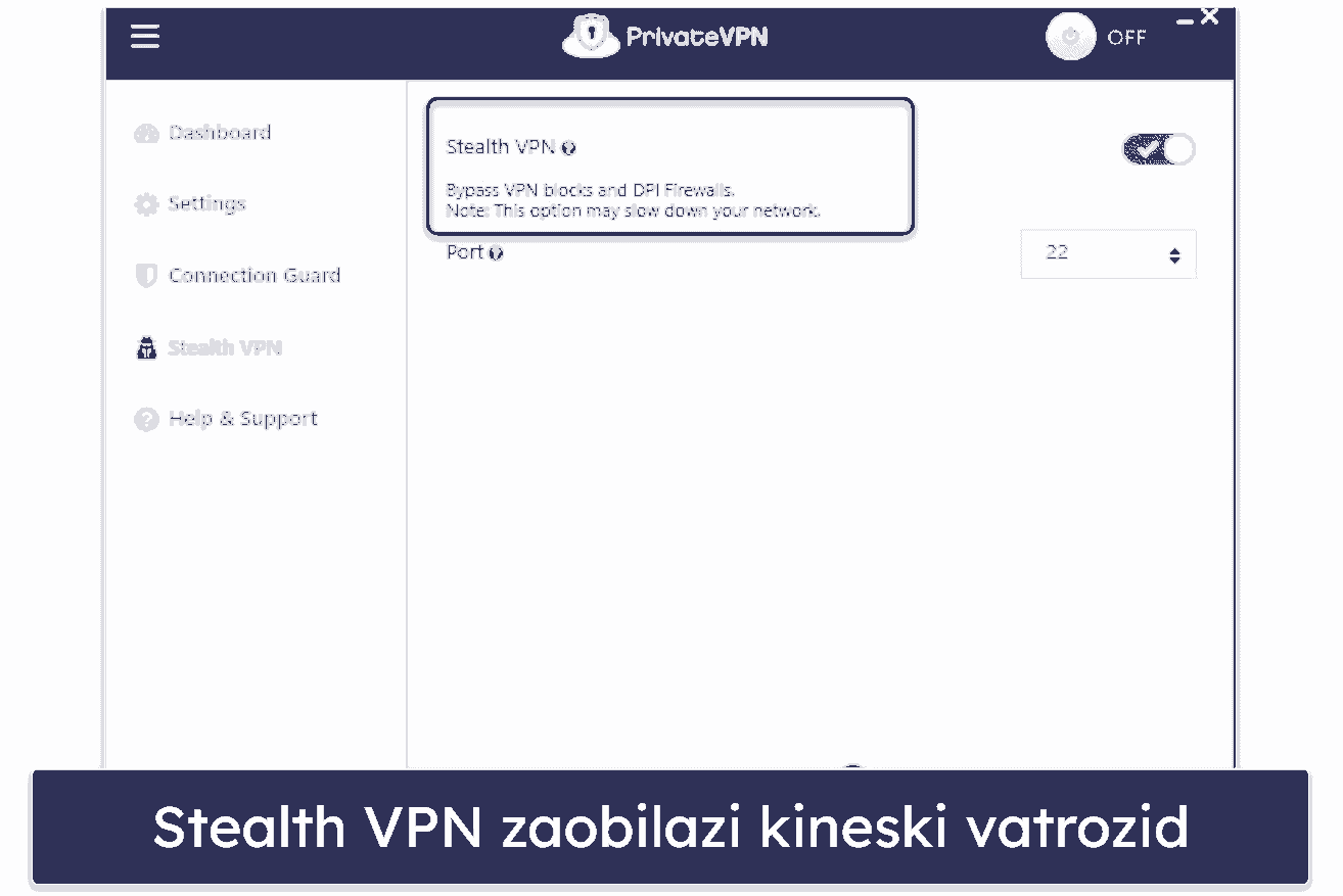 🥉3. PrivateVPN – Jednostavno sučelje s dobrim prikrivanjem (obfuscation)