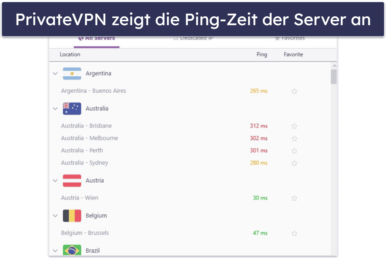 🥉3. PrivateVPN — Anpassbare Benutzeroberfläche &amp; Akzeptable Geschwindigkeiten