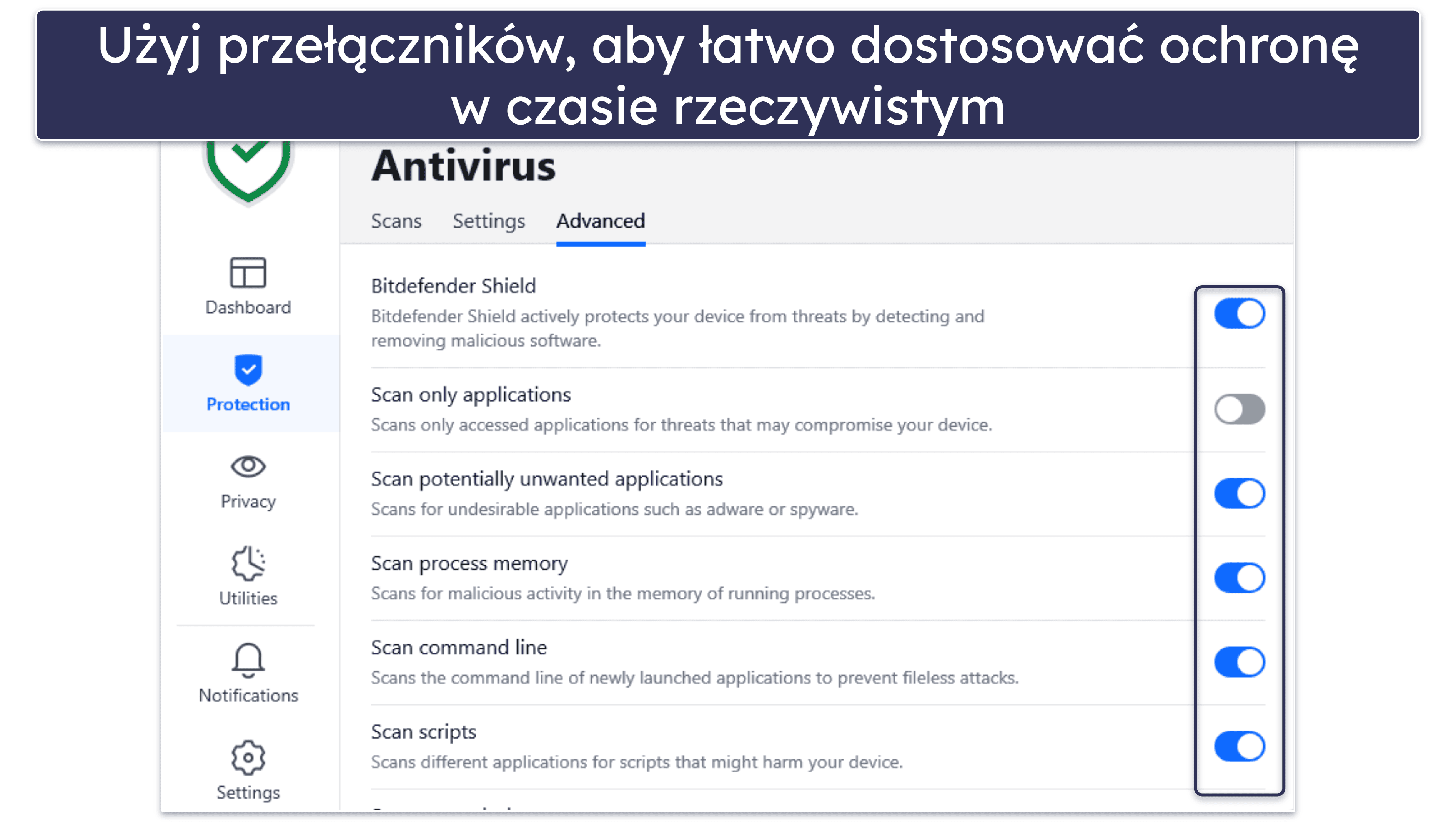 Funkcje bezpieczeństwa Bitdefender