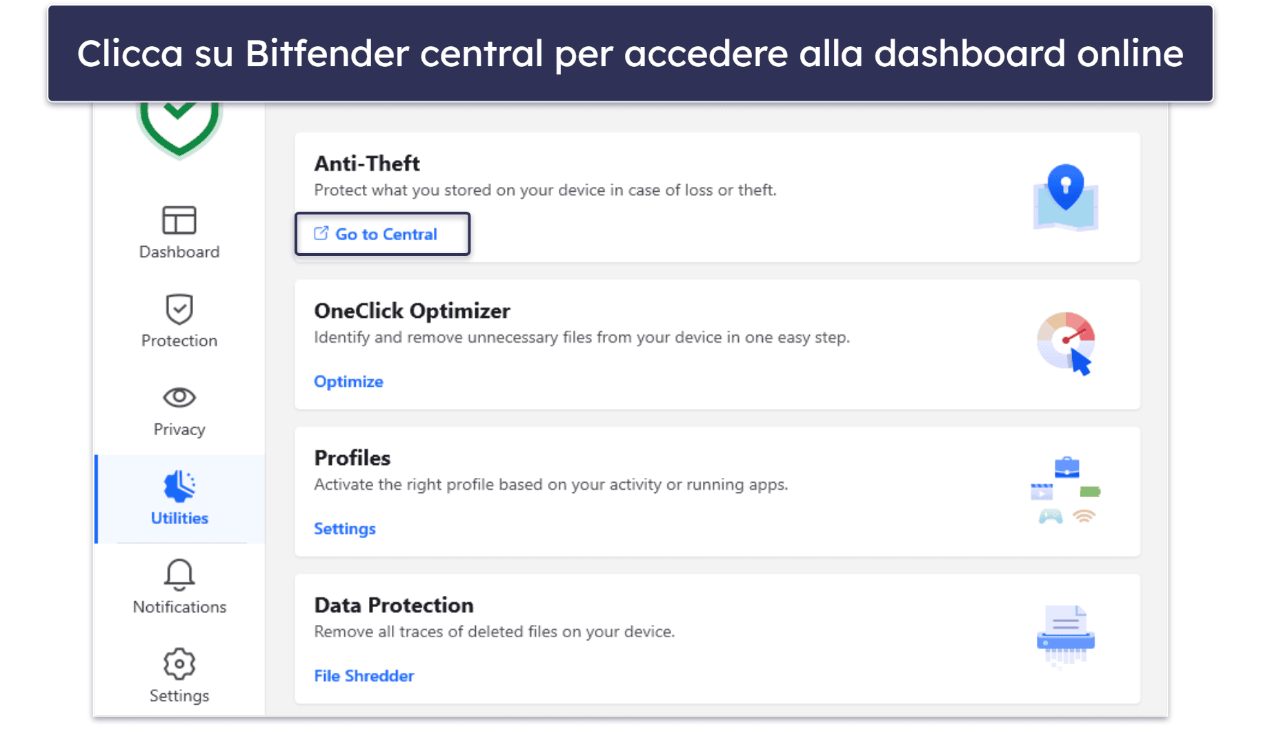 Facilità d’uso e configurazione di Bitdefender