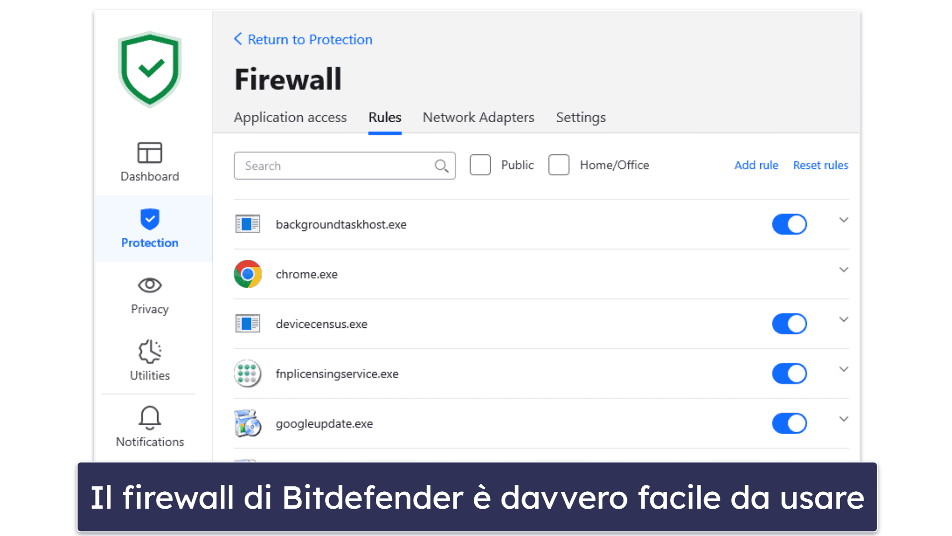 Funzionalità per la sicurezza di Bitdefender