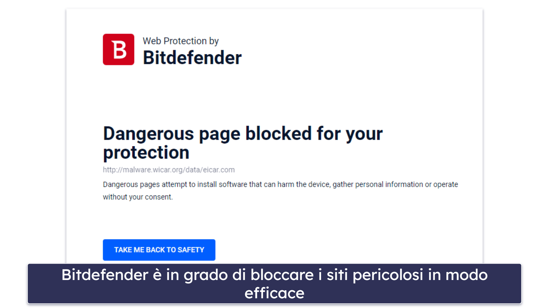 Funzionalità per la sicurezza di Bitdefender