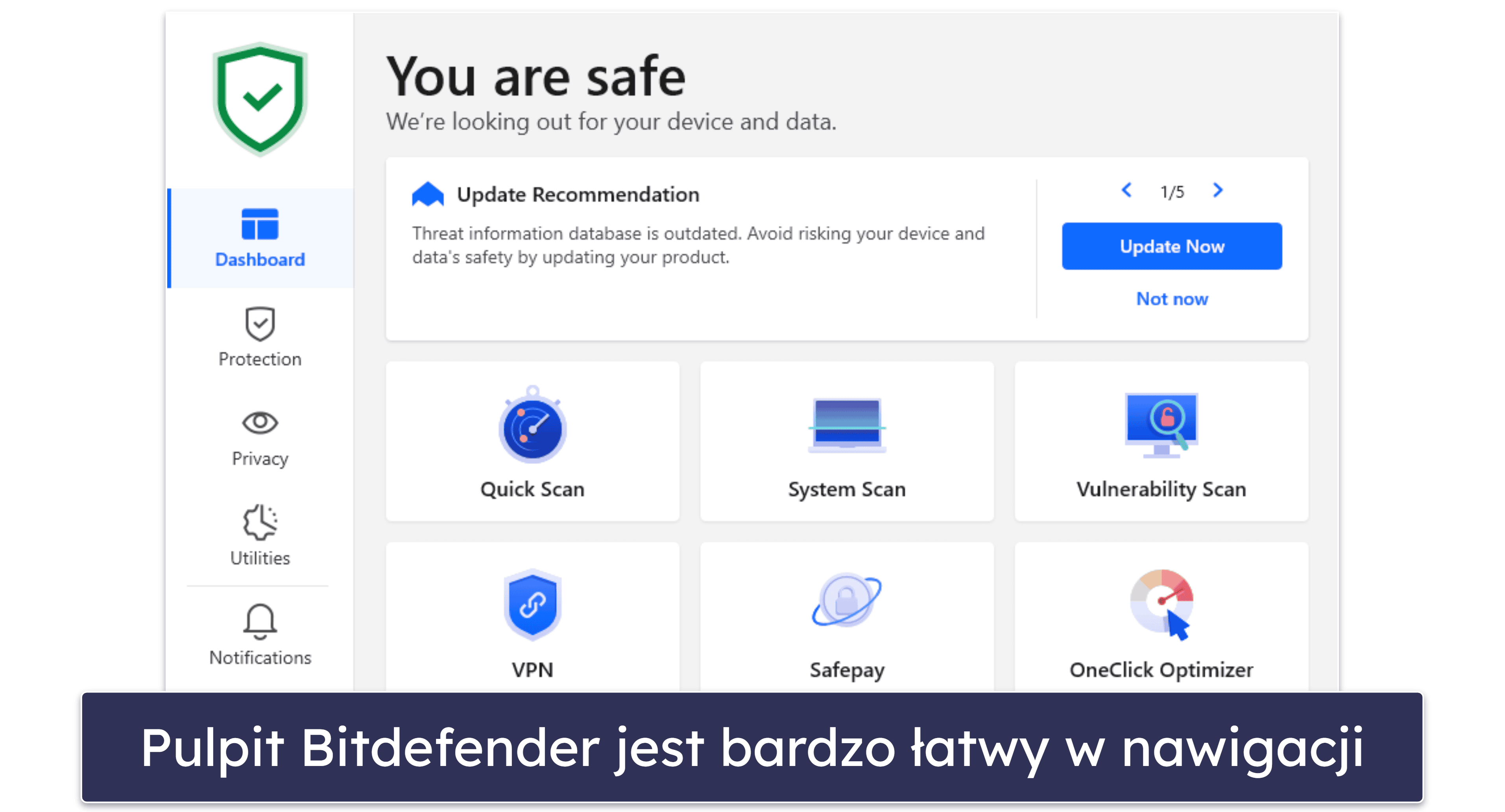 Łatwość użycia i instalacja Bitdefender