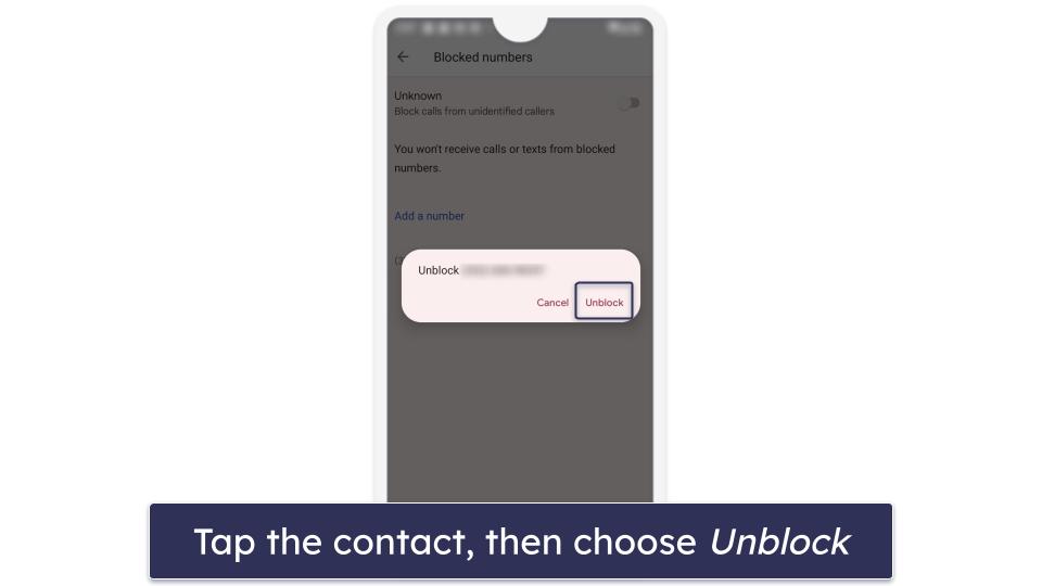 How to Unblock Contacts