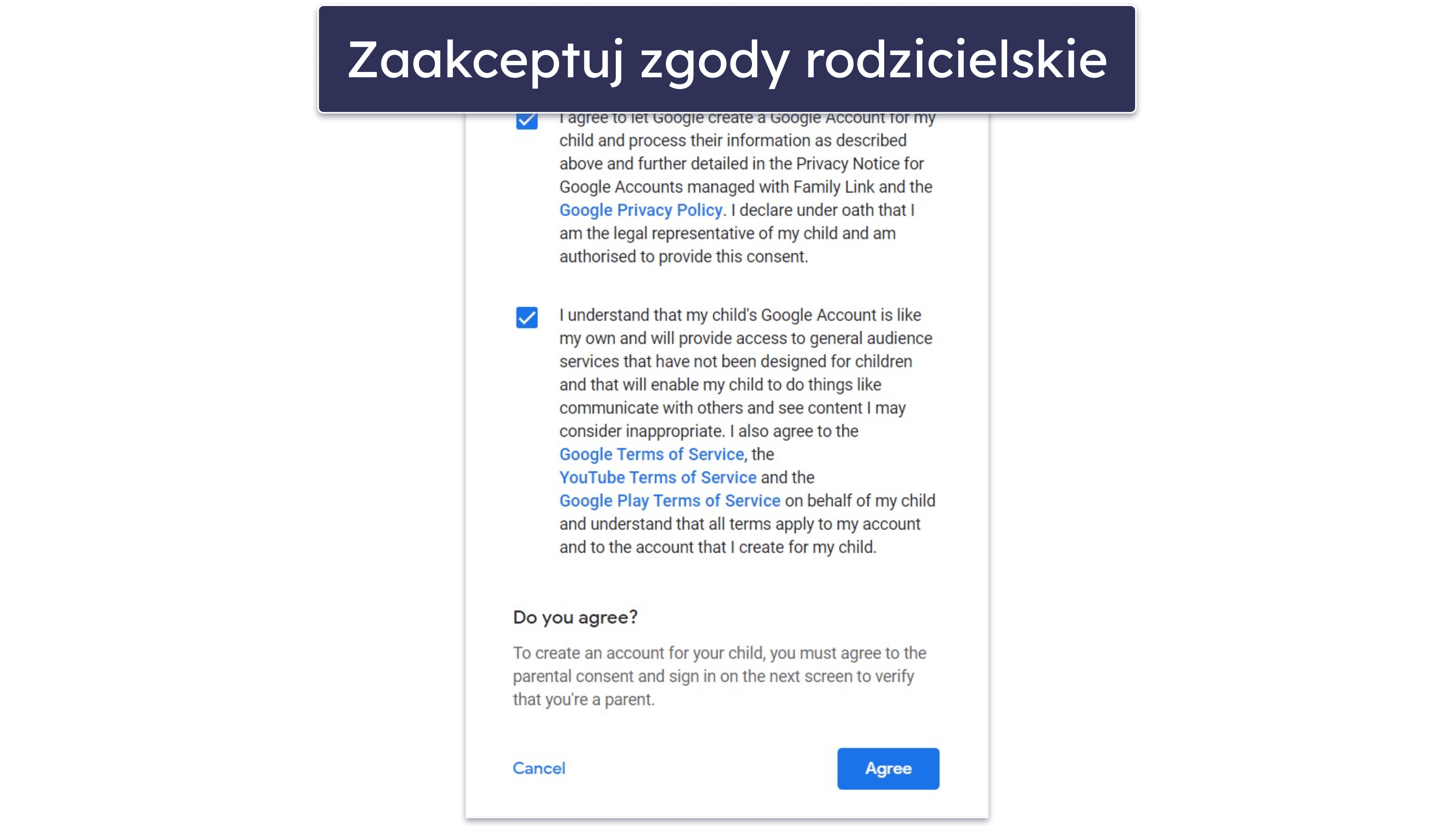 Jak skonfigurować wersję nadzorowaną YouTube