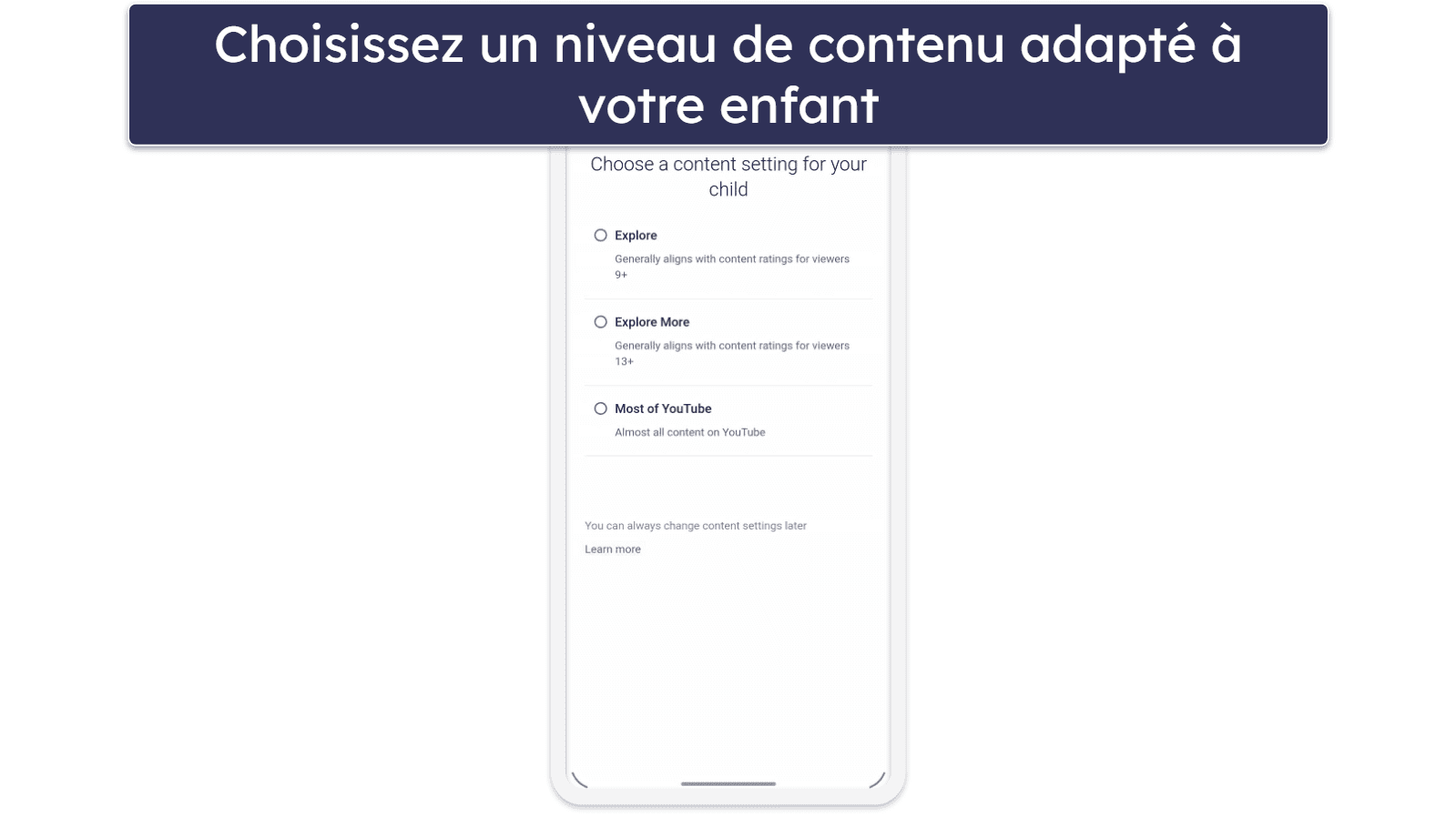 Comment configurer l’expérience supervisée sur YouTube