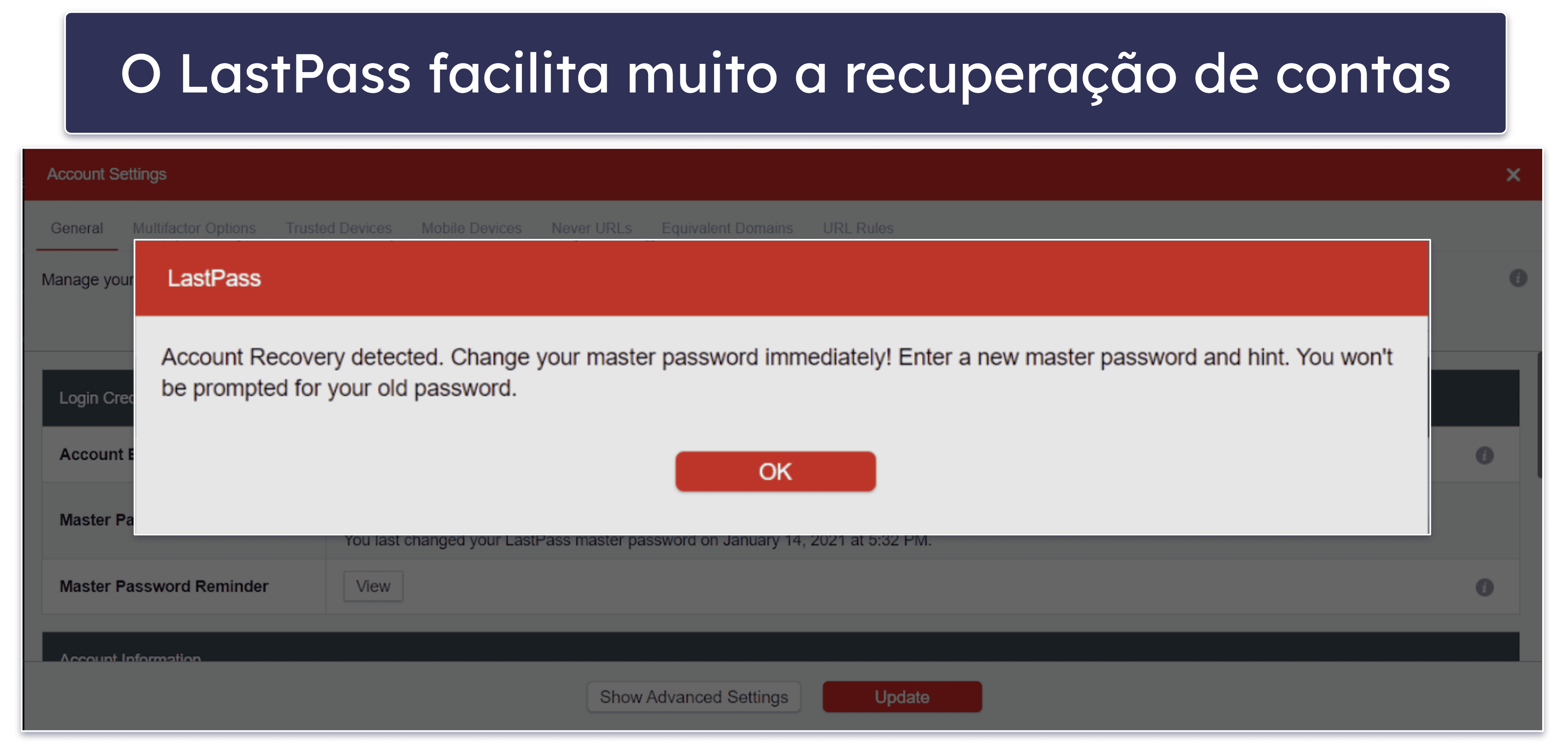 Funcionalidades de segurança do LastPass