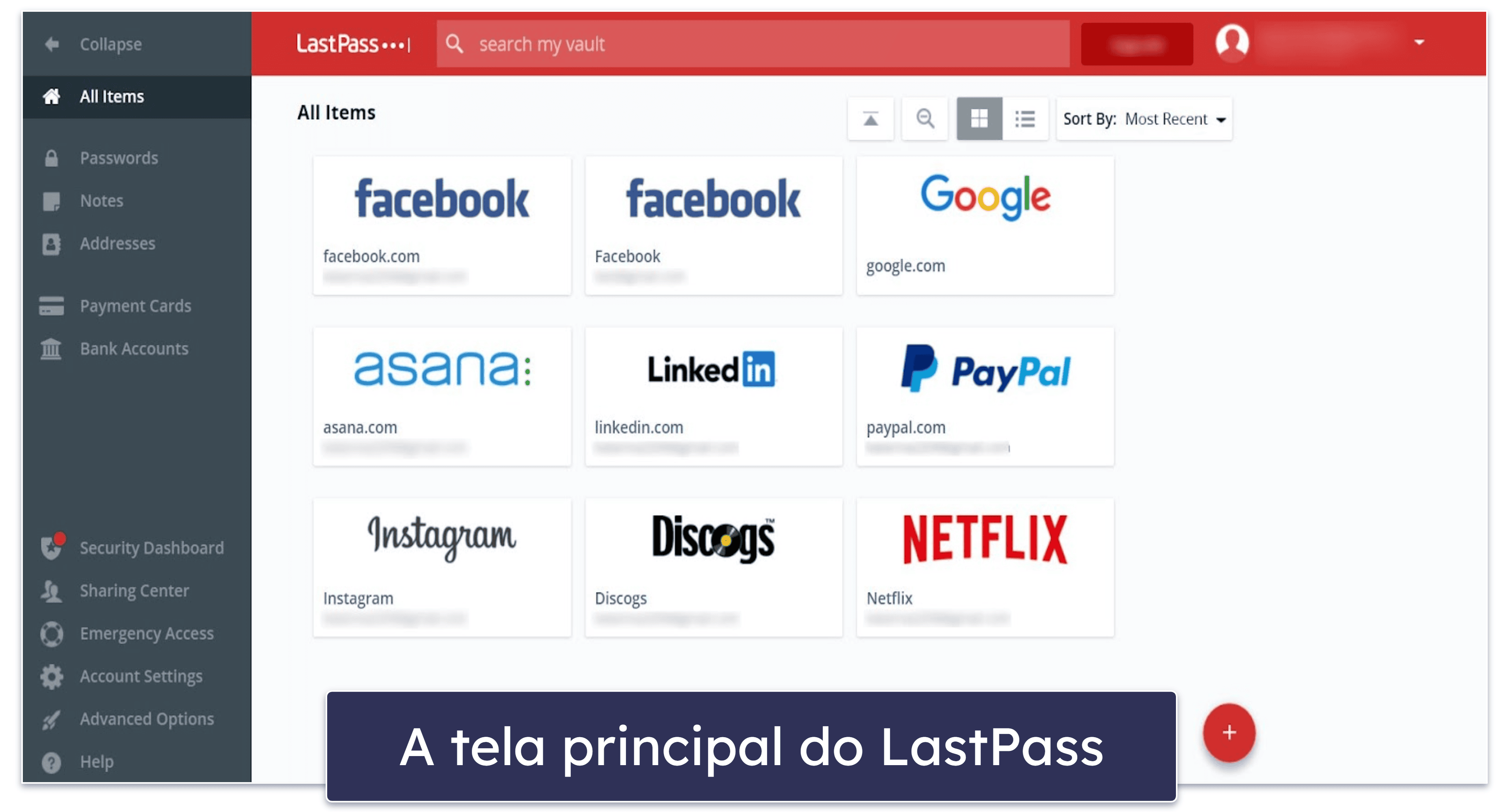 Funcionalidades de segurança do LastPass