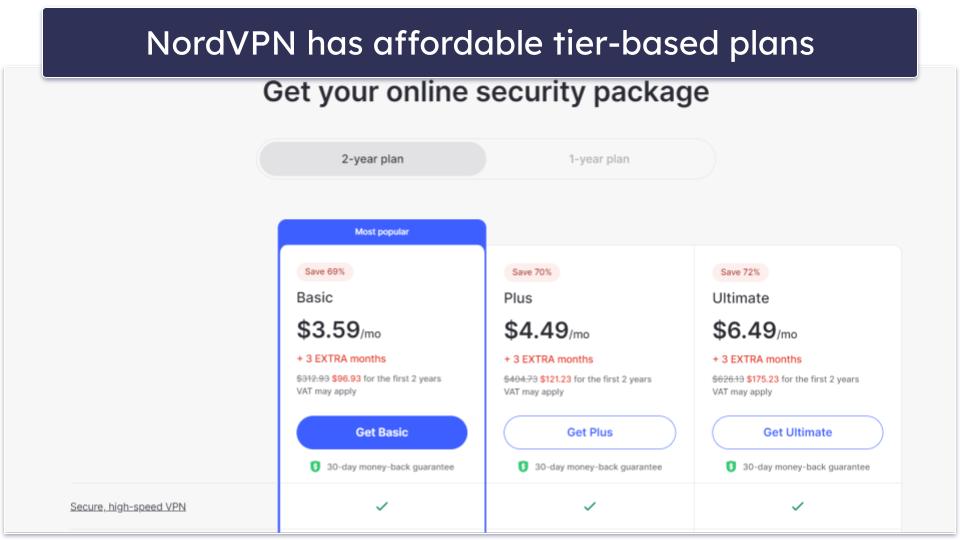 Plans &amp; Pricing — Both VPNs Are Affordable