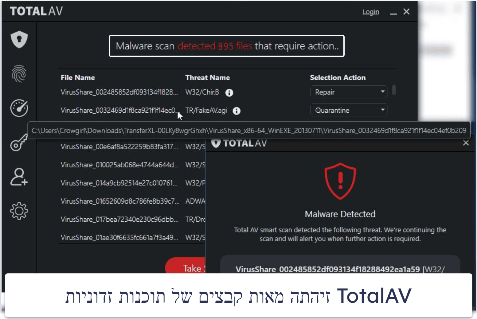 🥉3. TotalAV — שילוב האנטי-וירוס+VPN הטוב ביותר לווינדוס