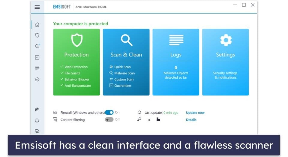 Emsisoft Security Features — Flawless Scanner + Excellent Real-Time Protection