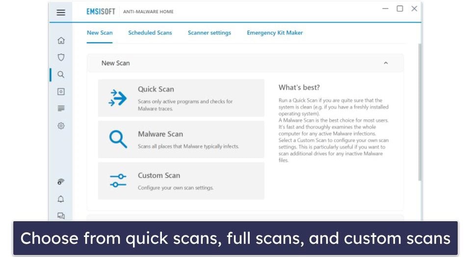 Emsisoft Security Features — Flawless Scanner + Excellent Real-Time Protection