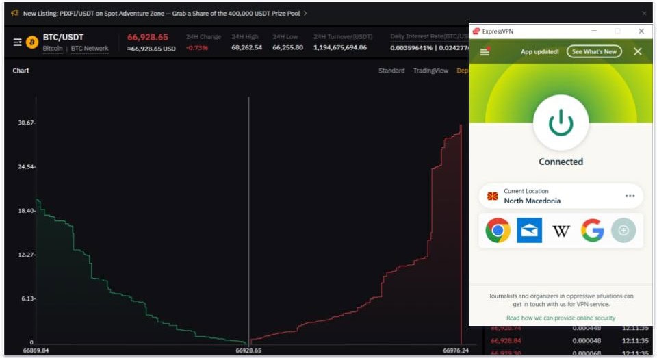 🥇1. ExpressVPN——2024从任何受限地区访问Bybit最好的VPN