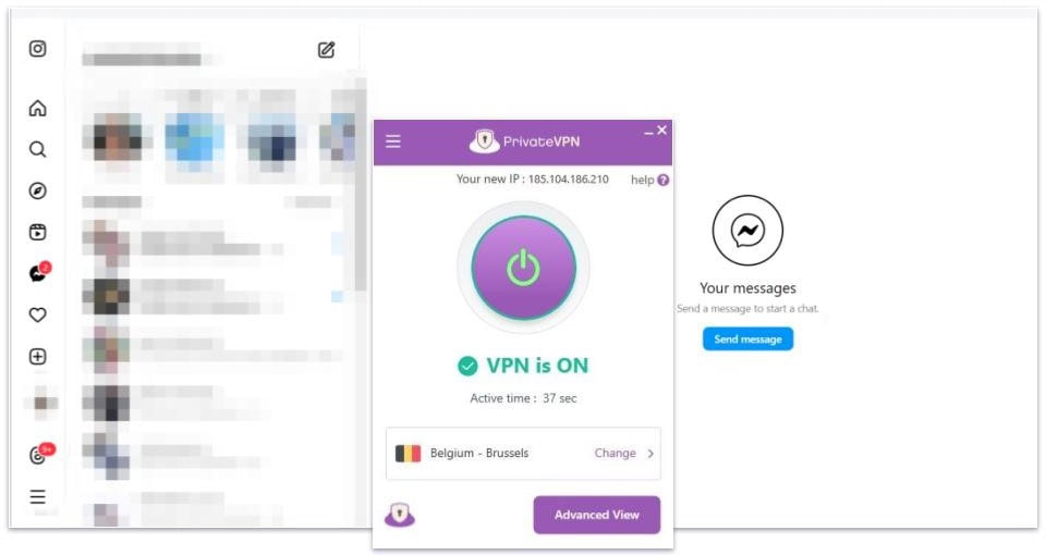 🥉3. PrivateVPN — Beginner-Friendly VPN for Accessing Instagram From Turkey