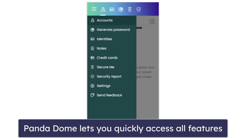 Panda Dome Passwords Ease of Use &amp; Setup — Awkward Setup, but Intuitive Interface