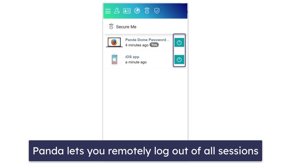 Panda Dome Passwords Security Features — Handy Remote Logout Tool, but There Are No Account Recovery Options