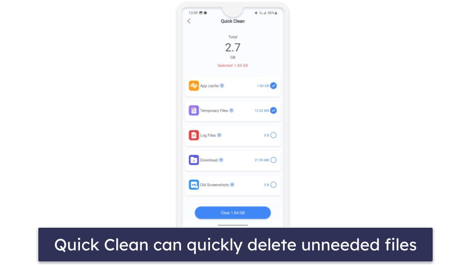 Super Clean-Master of Cleaner Security Features — No Security Features (But You Can Remove Junk Files)