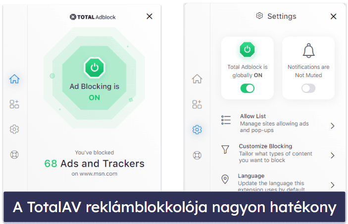 4. TotalAV — Megbízható vírusirtó hatékony reklámblokkolóval