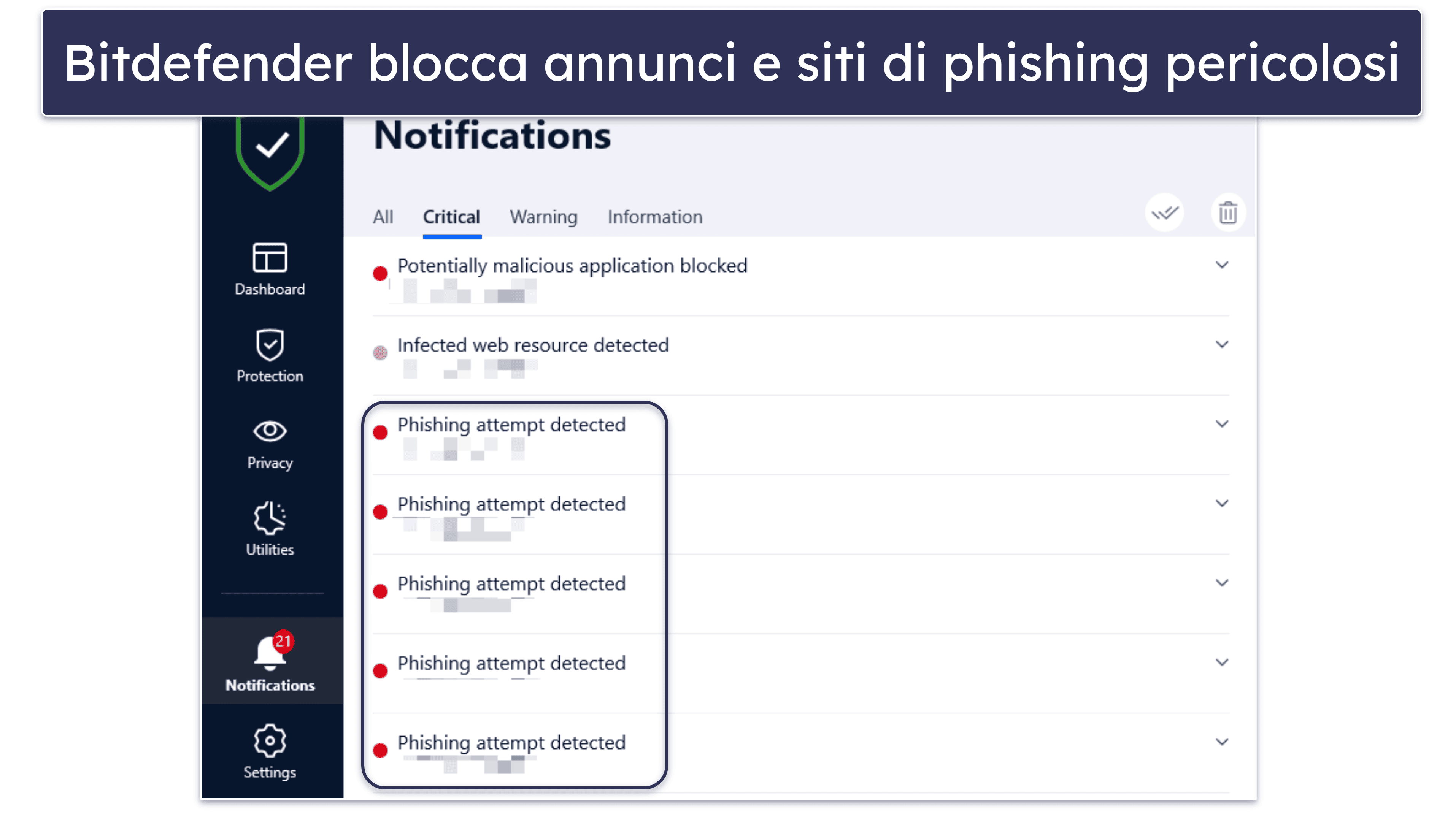 10. Bitdefender — VPN in abbinamento all’antivirus, con ottimo programma anti-pubblicità