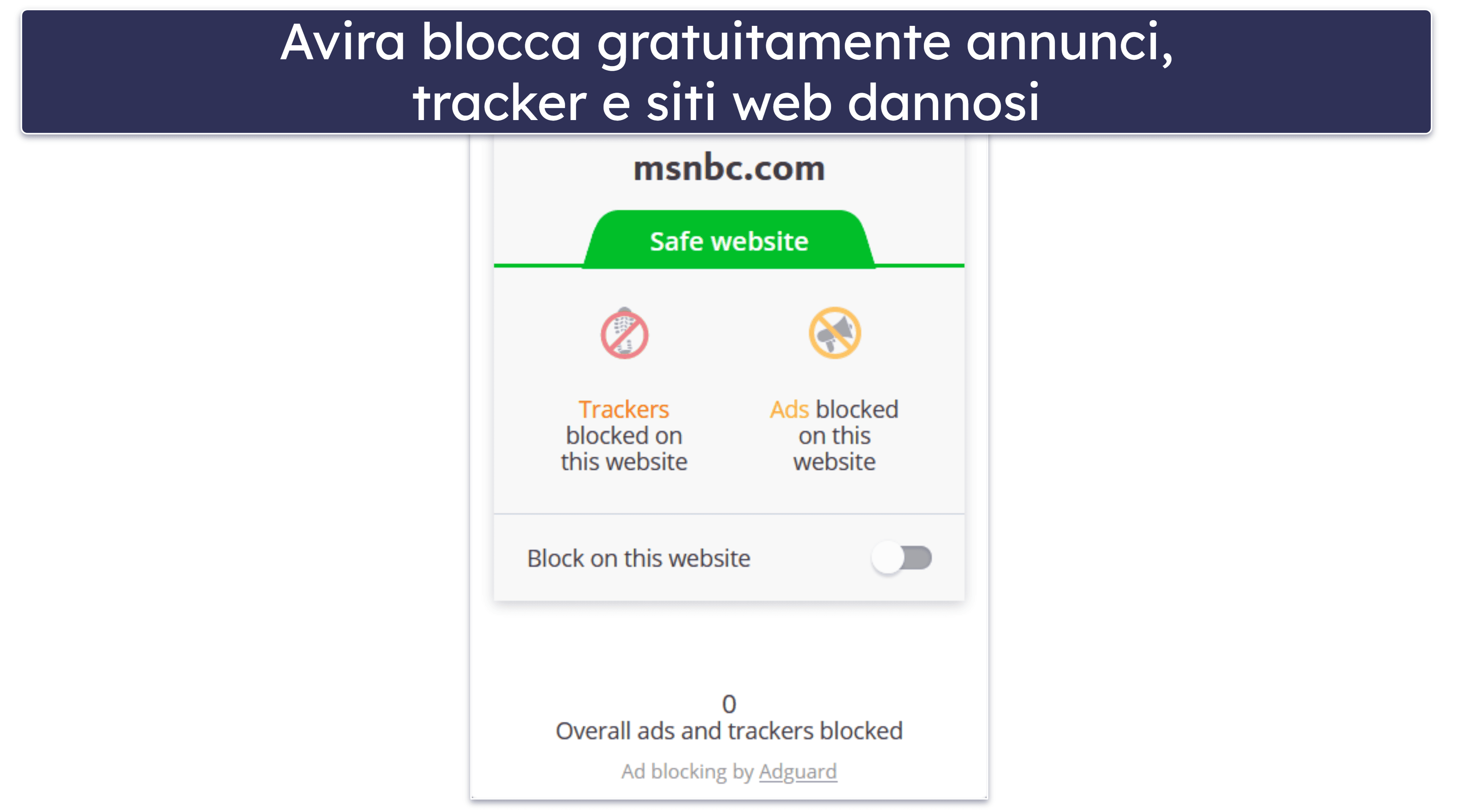 5. Avira — Protezione completa del web e blocco delle pubblicità