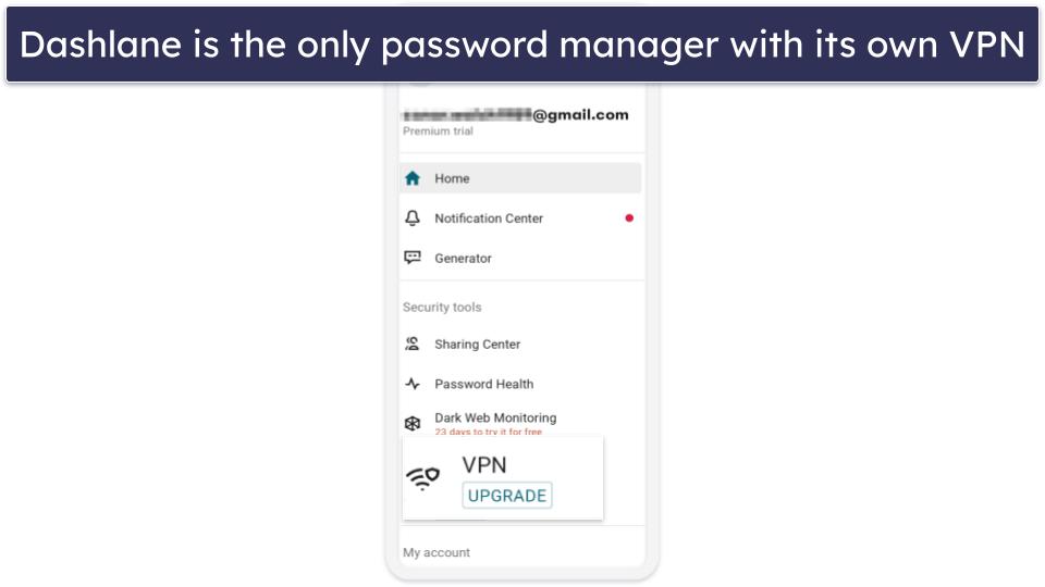 🥈2. Dashlane — Best Additional Features for Android Users