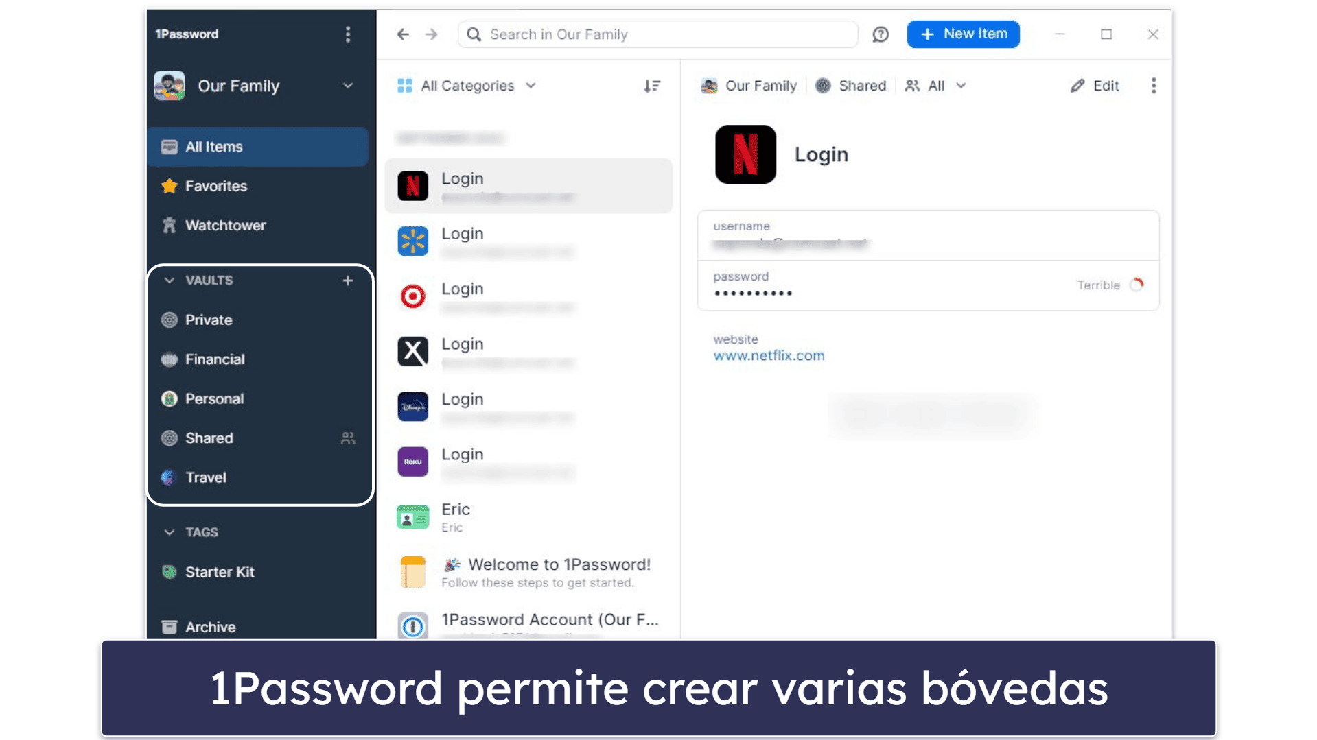 🥇1. 1Password: el mejor gestor de contraseñas para Opera en 2024