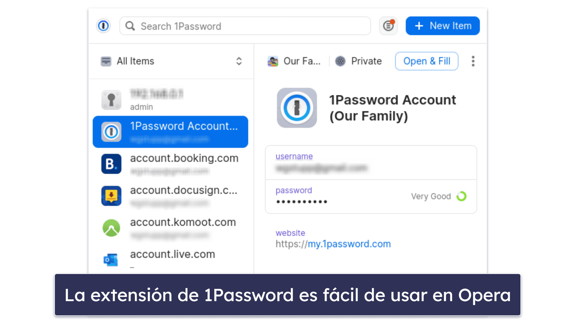 🥇1. 1Password: el mejor gestor de contraseñas para Opera en 2024