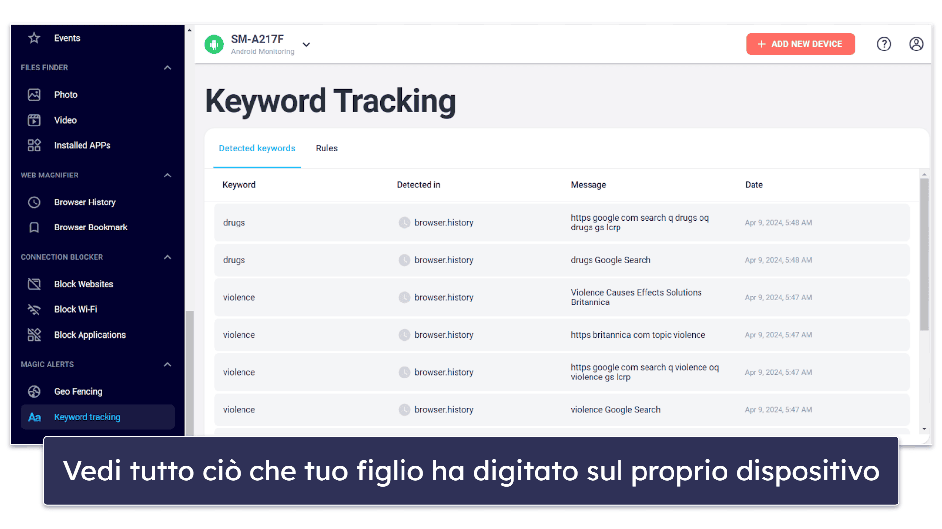 9. Eyezy — Ottima per il monitoraggio dei social media (con una funzione di registrazione dello schermo)