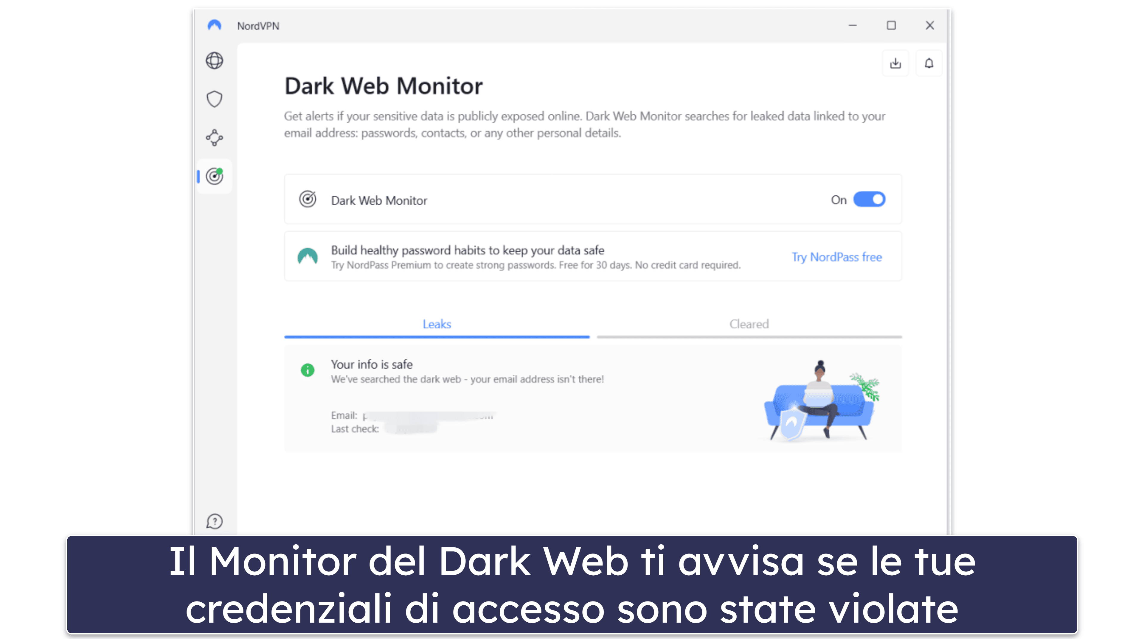 🥉3. NordVPN — Ottimo supporto [WireGuard VPN] + funzionalità di sicurezza avanzate