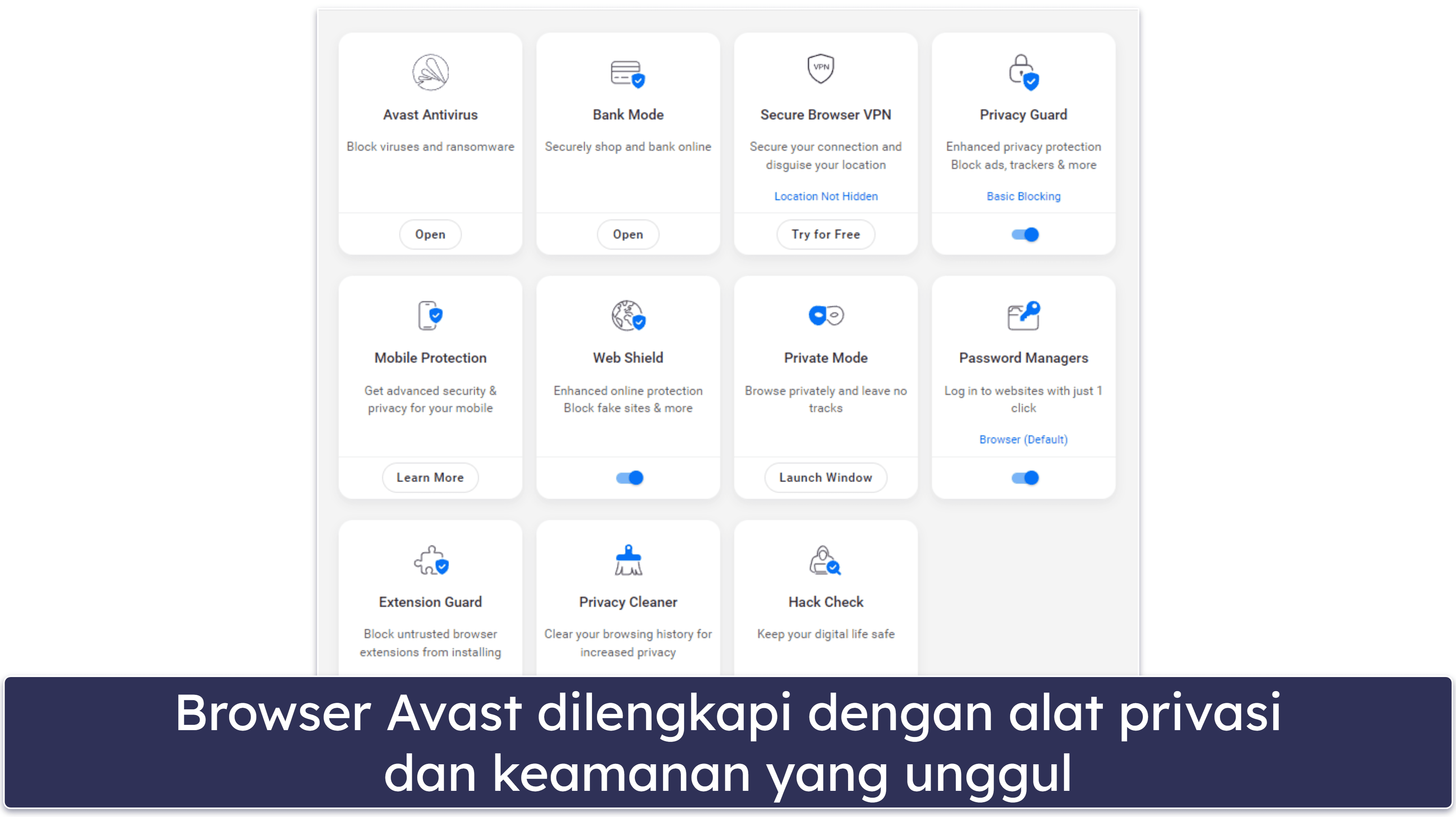 5. Avast Secure Browser – VPN Berkualitas dengan Harga Terjangkau + Fitur Keamanan Tingkat Tinggi