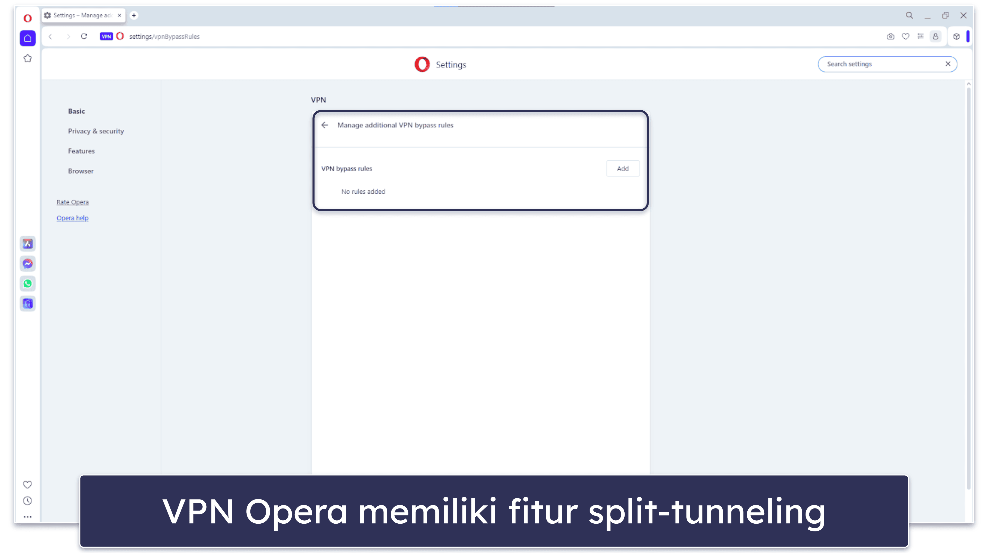 🥇1. Opera – Browser dengan VPN Terbaik Secara Keseluruhan di 2024