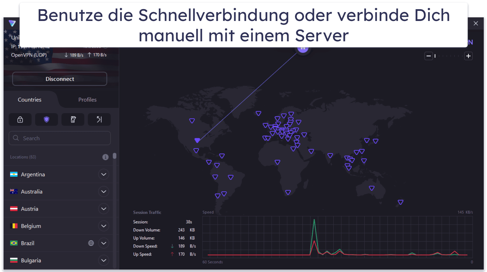 🥉3. Proton VPN: tolles kostenloses VPN mit unbegrenzt vielen Daten