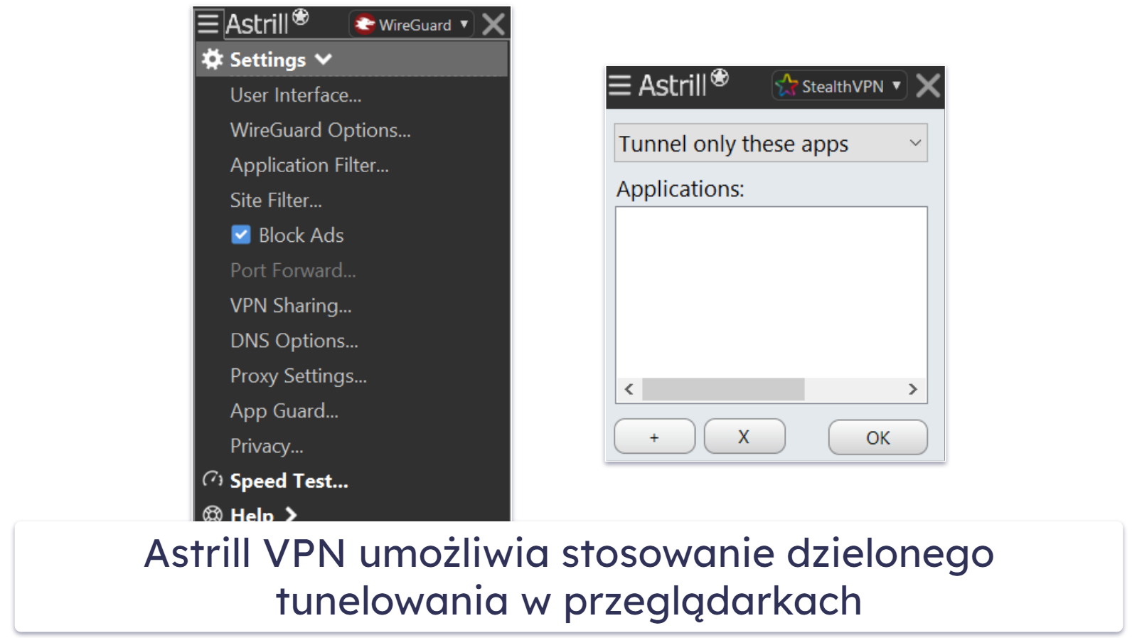 🥉3. Astrill VPN — Świetne zabezpieczenia i intuicyjność. To idealna opcja dla początkujących użytkowników VPN.