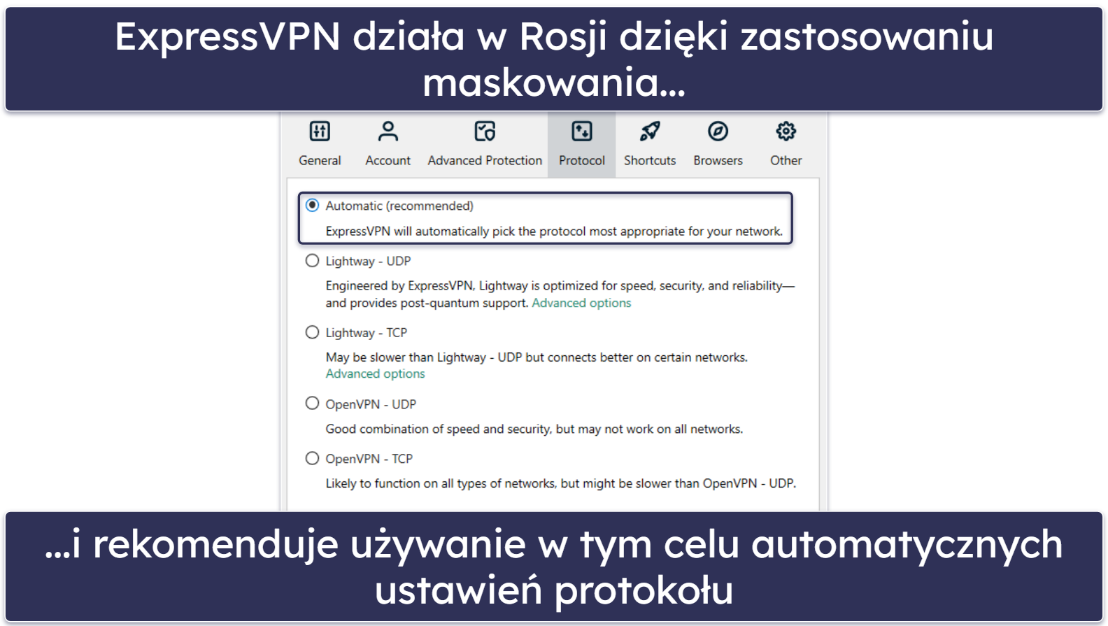 🥇1. ExpressVPN — W ogólnym rozrachunku najlepszy VPN dla Rosji w 2024 r.