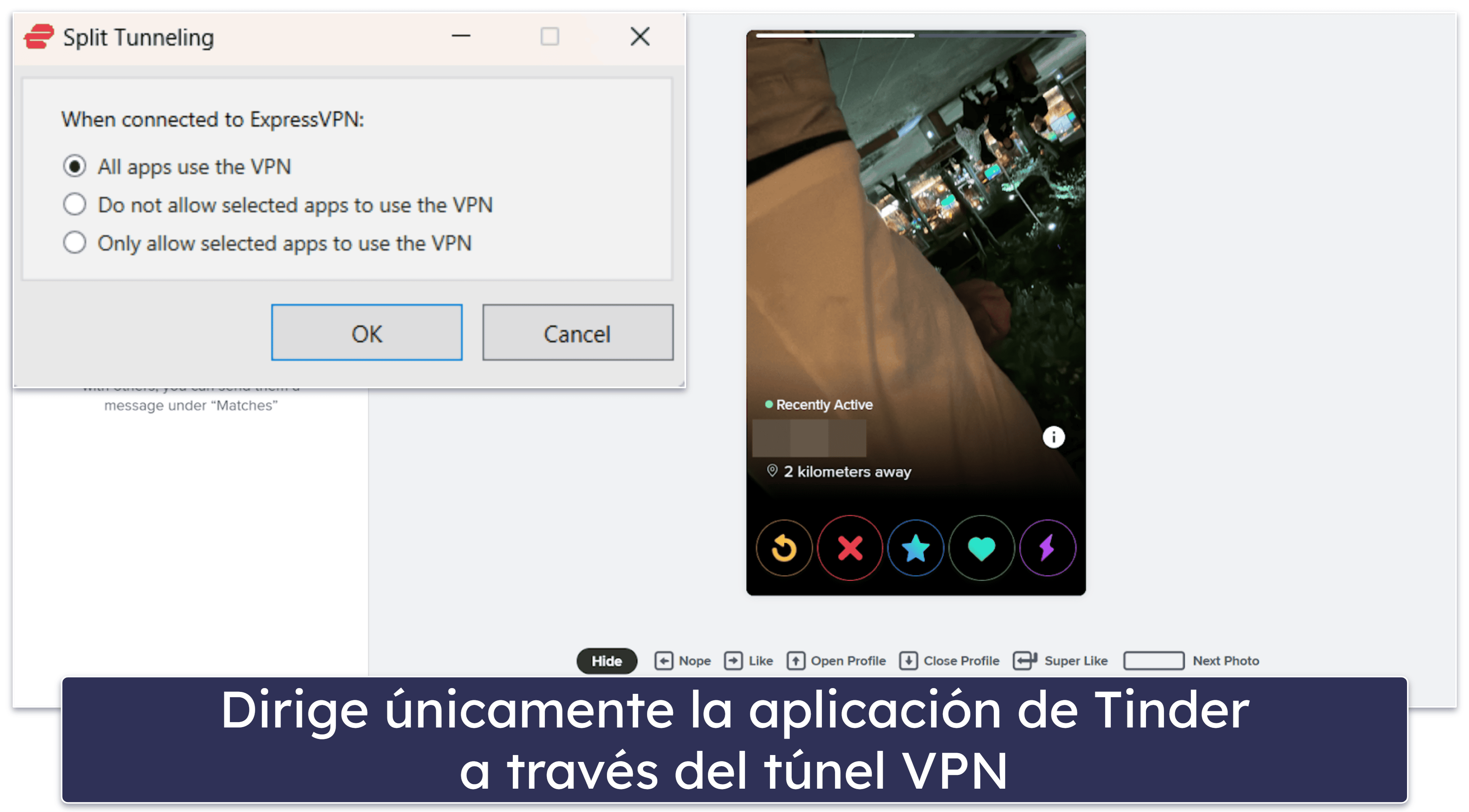 🥇1. ExpressVPN: la mejor VPN para Tinder en general