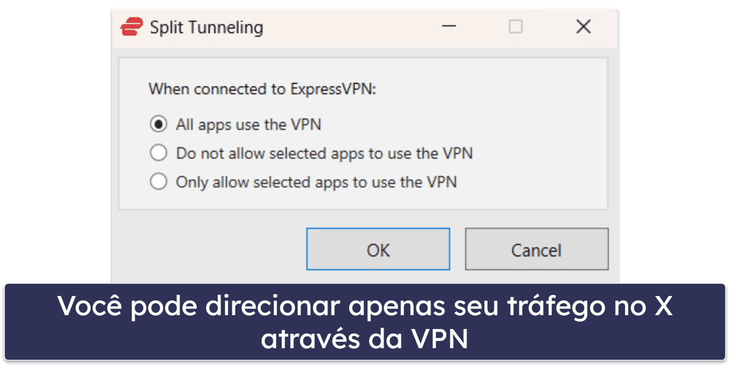 🥇1. ExpressVPN — Melhor VPN para acessar o X no Brasil em 2024