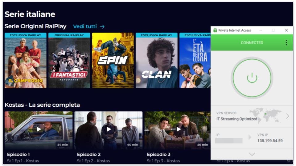 🥈2. Private Internet Access — Great for Streaming Italian TV for Beginners