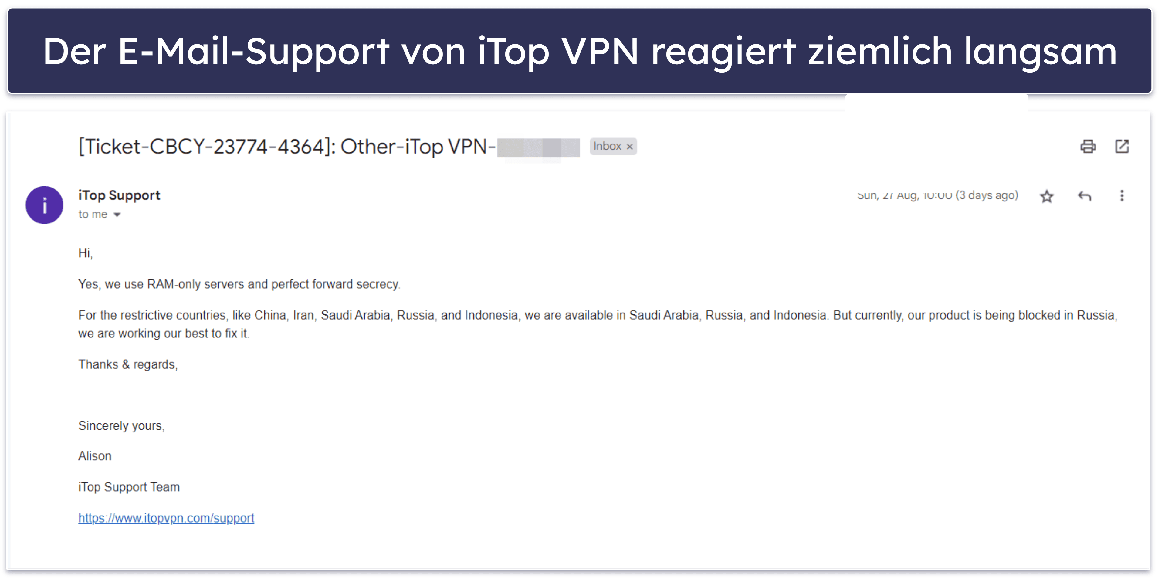 iTop VPN – Kundensupport