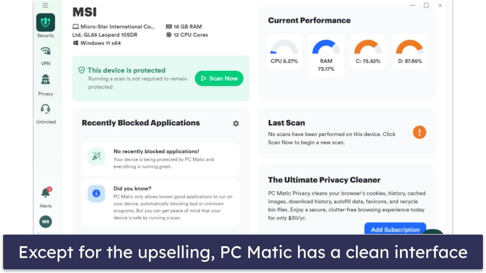 PC Matic Ease of Use &amp; Setup