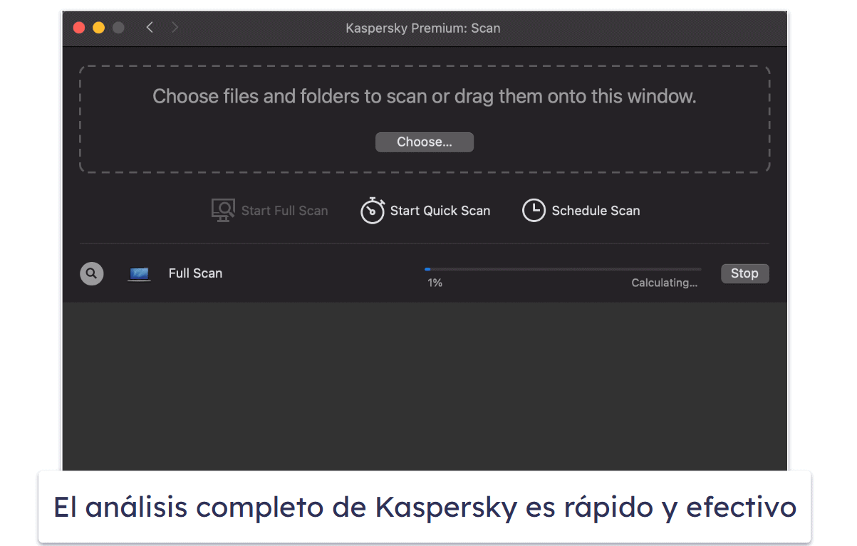 9. Kaspersky: protección antimalware para macOS bastante decente