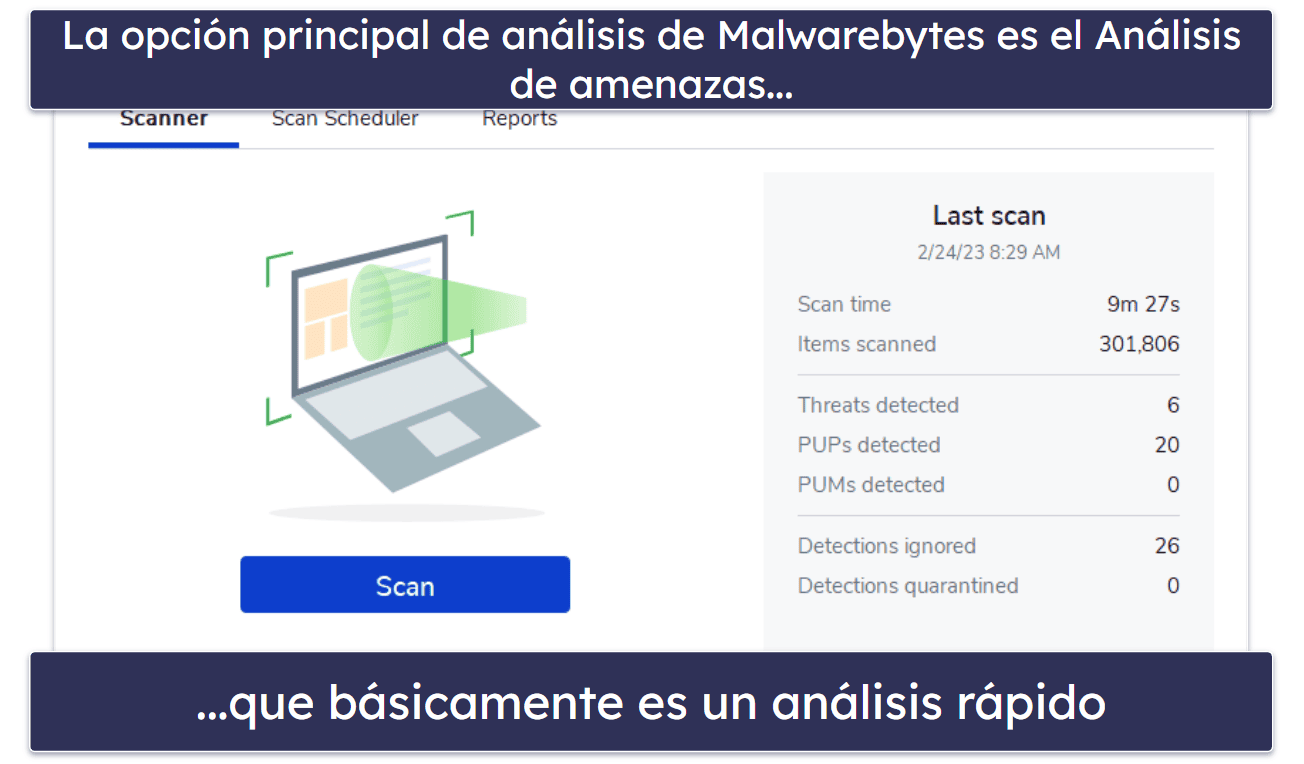 10. Malwarebytes: antivirus minimalista para usuarios de Mac