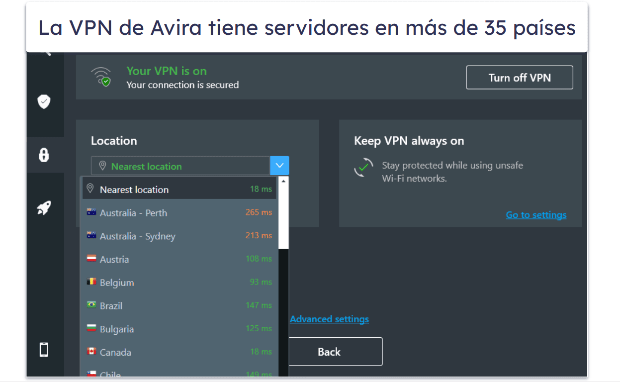 7. Avira Free Antivirus para Mac: mejor antivirus gratis para Mac